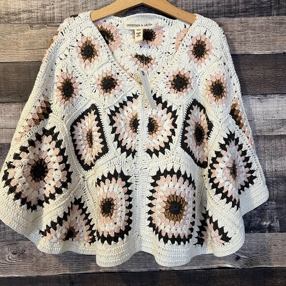 Anthropologie Other - NWT Anthropologie Andersen &‎ Lauth Girls Amber Crochet Granny Square Poncho